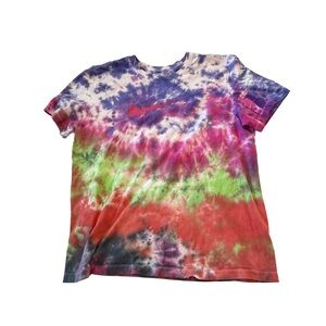 Nike Tie Dye T Shirt XL Multicolor Psychedelic Graphic Tee  #VintageVibes